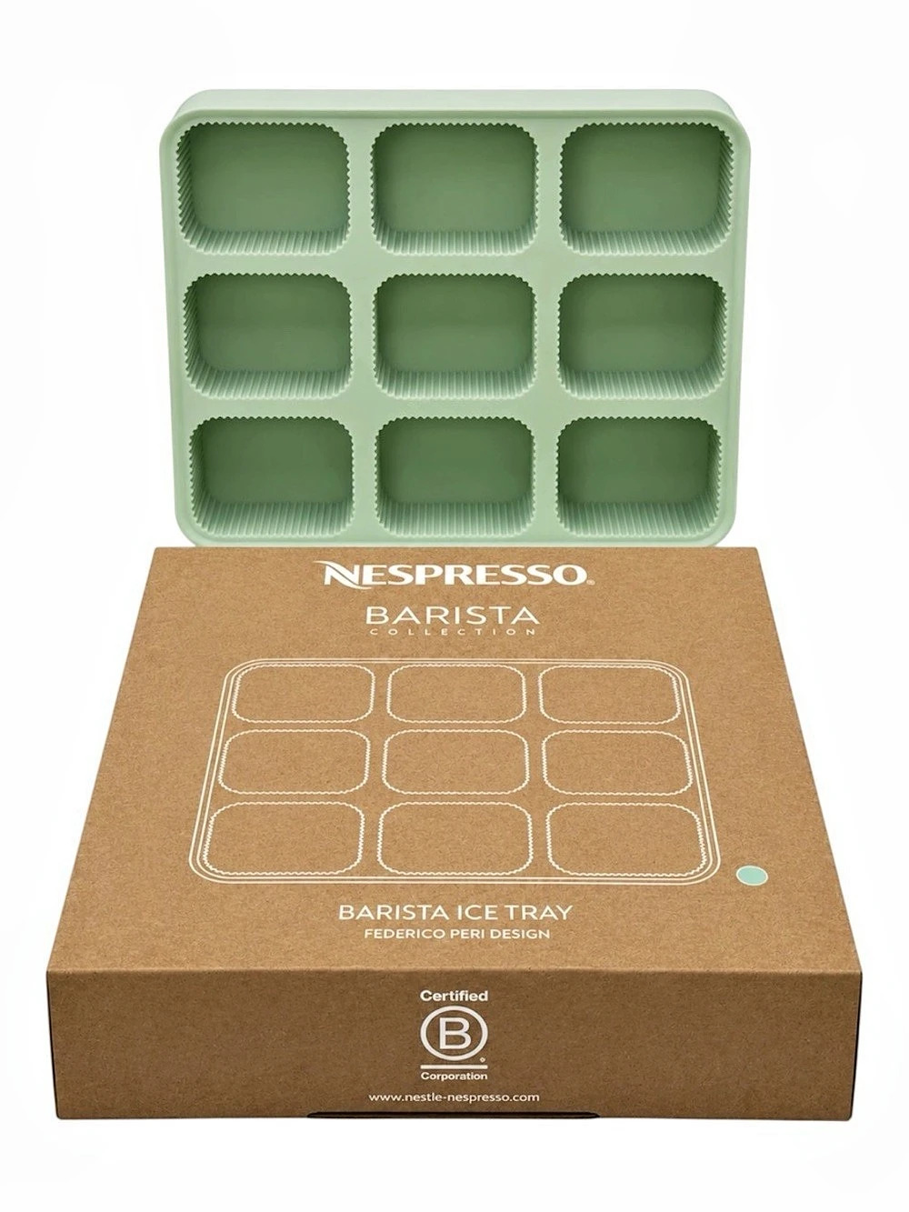 Nespresso Barista Collection Green Ice Cube Tray Federico Peri Design Italy